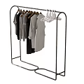 Modern Metal Floor Standing Clothes Rack Indoor With Hanging Clothes