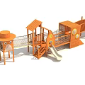 Modern slide combination non-standard 3d model
