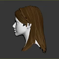 Realistic Human Head Model Featuring Brown Braided Hair And Red Lined Eyes