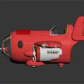Red Cartoon Style Passenger Plane Model Featuring Transparent Cockpit And Short Wings