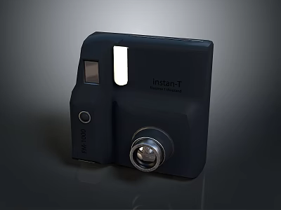 Black Instant T Computer Device With Full HD Camera Lens And Modern Design 3d model