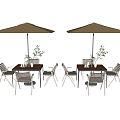 Modern Outdoor Table and Chair Outdoor Leisure Table and Chair 3d model