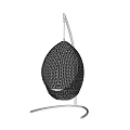 Black Mesh Hammock Chair Ideal For Indoor Outdoor Comfortable Relaxation