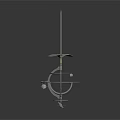 Modern Electronic Device Featuring Propeller And Circular Rings On Metal Rod Base