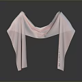 Stylish Elegant Soft Pink Silk Scarf Lightweight Flowy Fashion Accessory