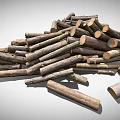 Natural Arbor Tree Logs Stacked Pile Of Freshly Cut Wooden Timber