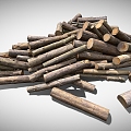 Wood Tree Wood Tree Wood Pile Firewood Pile Scanning Tree 3d model