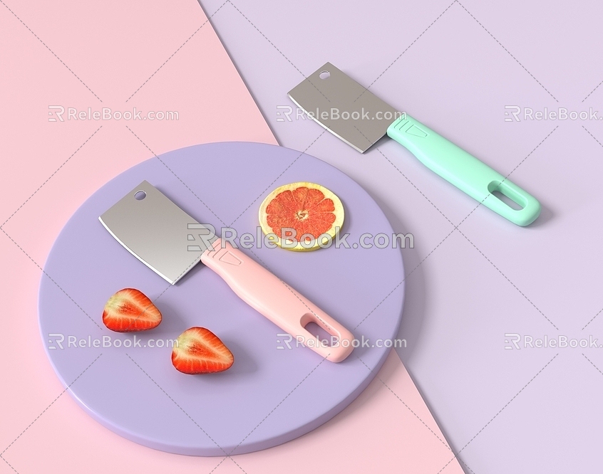 Small kitchen knife kitchen utensils 3d model