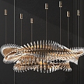 Modern crystal chandelier 3d model