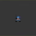 Blue Fuel Tanker Truck Semi Trailer With Multiple Wheels And Modern Design