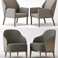 Nordic Single Sofa 3d model
