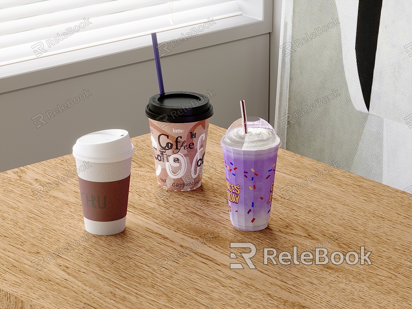 Modern Beverage Coffee Coffee Cup Coffee Hot Drink model