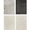Modern Square Carpet Carpet Combo 3d model