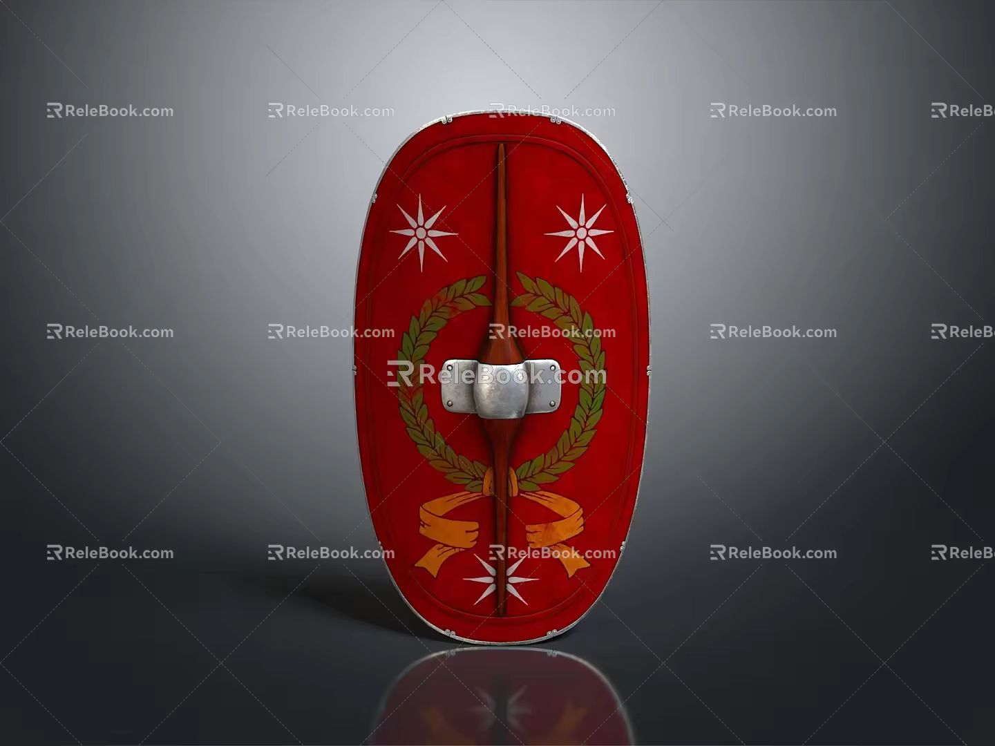 Medieval Shield Ancient Shield Defensive Weapon Ancient Shield Iron Shield Protective Shield Wooden Shield 3d model