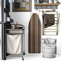 Modern Laundry Room Storage Design With Wall Cabinets And Shelving Units
