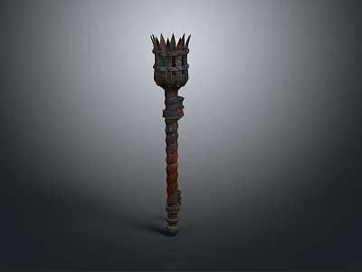 Medieval torch wall torch torch life supplies 3d model