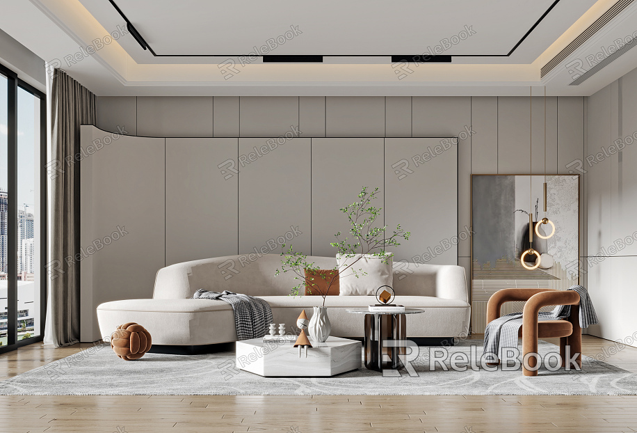 modern living room model