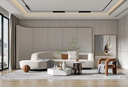 modern living room 3d model