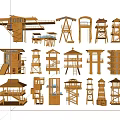 Watchtower Tower Viewing Platform Bird Watching Tower Landscape Tower Viewing Platform Landscape Construction Small Building 3d model