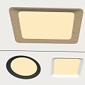 Ceiling light led ceiling light cream wind ceiling light round ceiling light square bedroom ceiling light 3d model