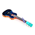 Colorful Toy Ukulele With Blue Body Star Patterns And Green Neck