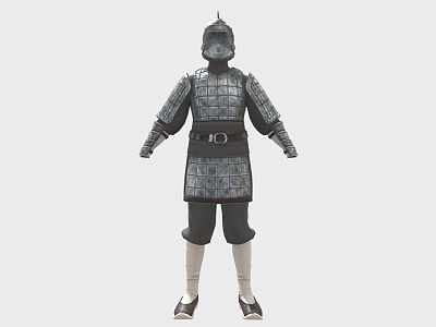 Chinese armor soldiers armor ancient iron armor 3d model