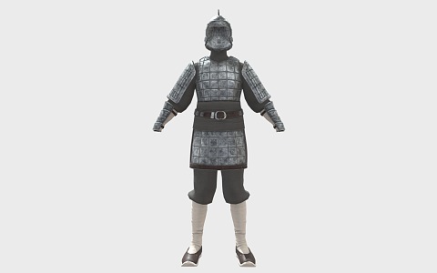 Chinese armor soldiers armor ancient iron armor 3d model