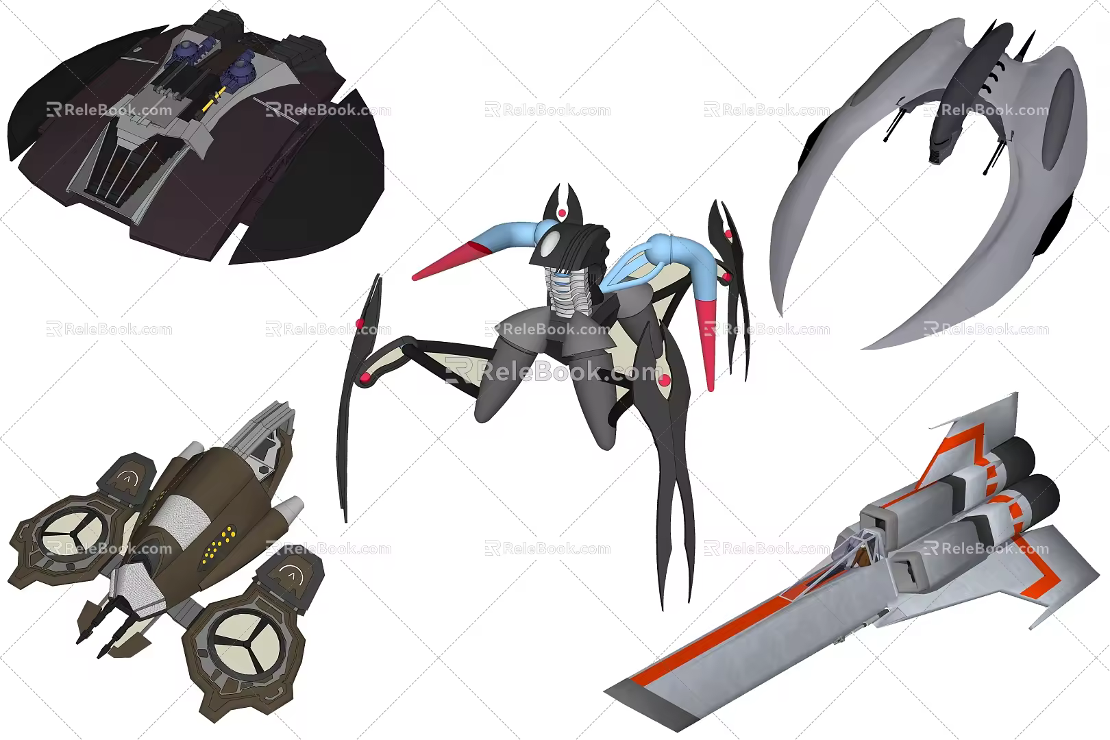 Electric toy robot future technology star wars spaceship 3d model