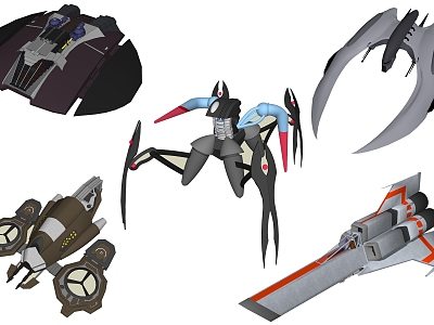 Electric toy robot future technology star wars spaceship 3d model