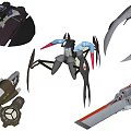 Electric toy robot future technology star wars spaceship 3d model
