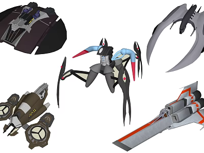 Electric Toys With Mechanical Robot Models And Flying Winged Design Styles 3d model