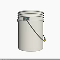 Agricultural Equipment White Storage Container With Metal Handle And Yellow End