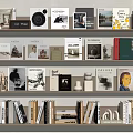 Modern Book Combination Wall Hanging Bookshelf 3d model