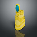 Character And Creature Themed Armor With Yellow Exterior And Blue Orb