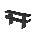 Black Wooden Entryway Console Table With Open Shelf And Modern Design 3d model