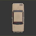 Light Brown Classic Four Door Car With Round Headlights White Wheels And Vintage Design