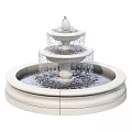 Three Tier Stone Garden Ornament Fountain With Flowing Water For Yard Decor