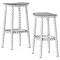 Modern Black And Light Wood Bar Stools With Minimalist Design For Home Use
