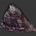 Natural Purple Wood Stone Decorative Piece With Unique Texture And Shine Finish