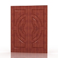 American door solid wood door 3d model