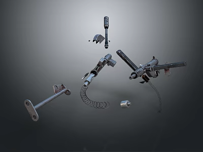 Rifle Split Component Semi-automatic Rifle Split Component Combat Rifle Split Component Campaign Rifle Split Component 3d model