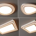 Modern White Ceiling Lights With Various Shapes And Soft LED Lighting