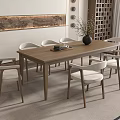 Dining table and chair combination 3d model