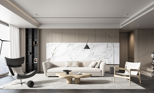 modern living room 3d model