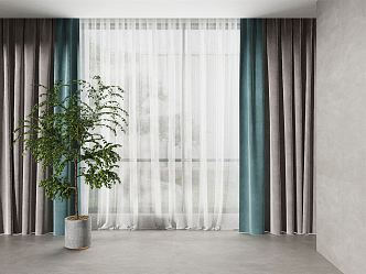 Modern Curtains 3d model