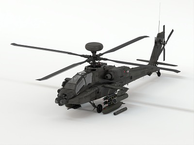 modern helicopter 3d model