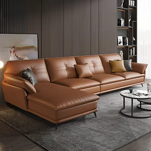 Modern Corner Sofa Leather Sofa 3d model