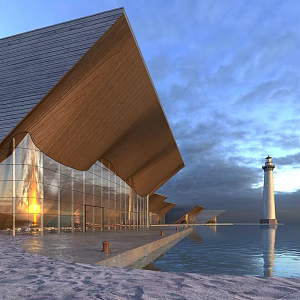 Modern Pavilion Art Museum 3d model