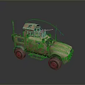 Tan Colored Military Tank With Armored Body Antenna Mounted Weaponry And Worn Exterior