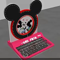 Mickey Ear Shaped Display With Mickey Minnie Cartoon Mooby Disney Collaboration And We're Together Slogan